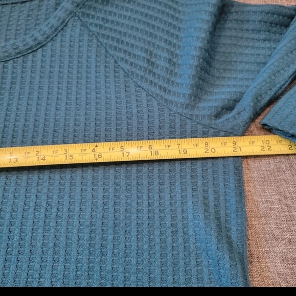 NWT Chaser Women's Thermal Waffle Knit Scoop Neck Long Sleeve Tunic Top Size XL - Picture 7 of 9